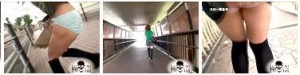 密着食い込みパンティと抵抗するリアクションが楽しめるスカートめくり動画!