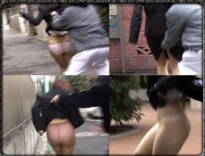 スーツ姿の新人OLさんのスカートめくりを堪能できるパンチラ・パンモロフェチ動画!